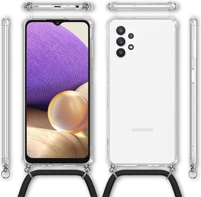 Hoesje Geschikt Voor Samsung Galaxy A13 4G hoesje met koord transparant Siliconen Zwart – A13 4G backcover – Hoesje Geschikt Voor Samsung Galaxy A13 4G case – oTronica koord hoesje Hoesje Geschikt Voor Samsung Galaxy