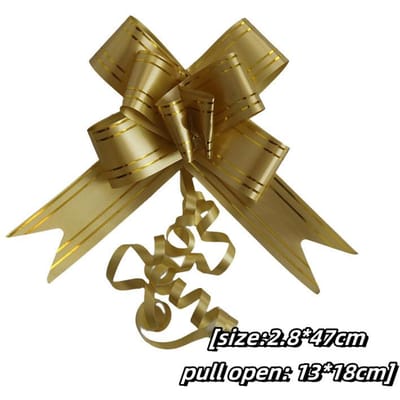 10/50/100 Stuks Striklinten Bruiloft Auto Decoratie Bloemen Trekstrik Linten Strikken Voor Cadeaus Bruiloft Auto Decoratie Cadeauverpakking Strik 10pcs