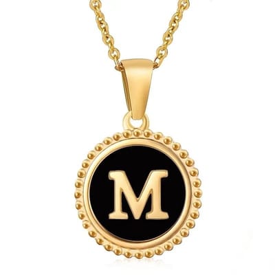 Aramat Jewels | Halskettingen | Stalen dames ketting letter goudkleur | M | |1,5mm | Staal | Volwassenen | Verkleurd niet