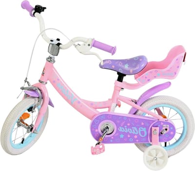 Kinderfiets - Meisjesfiets - Leren fietsen - Veilige remmen - 12 inch - Roze