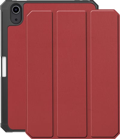 Hoes - Geschikt voor Apple iPad Mini 7 (2024) - 8.3 inch - 7e Generatie - Dun & Stevig - Trifold Bookcase - Hard Cover Case - Met Uitsparing Geschikt voor Apple Pencil - Hardcover Book - Tablet Hoesje - Donkerrood