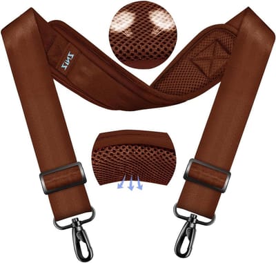 Universele Tasriem - Schouderband - Comfortabel Dragen - Verstelbare Demping - Tot 202cm - Zwart