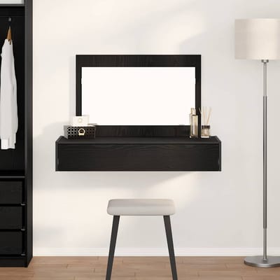 vidaXL - Kaptafel - Zwart - 100 - x - 40 - x - 70 - cm - Bewerkt - hout