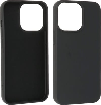 Fashion Backcover Telefoonhoesje - Color Hoesje - Geschikt voor iPhone 15 Pro - Zwart