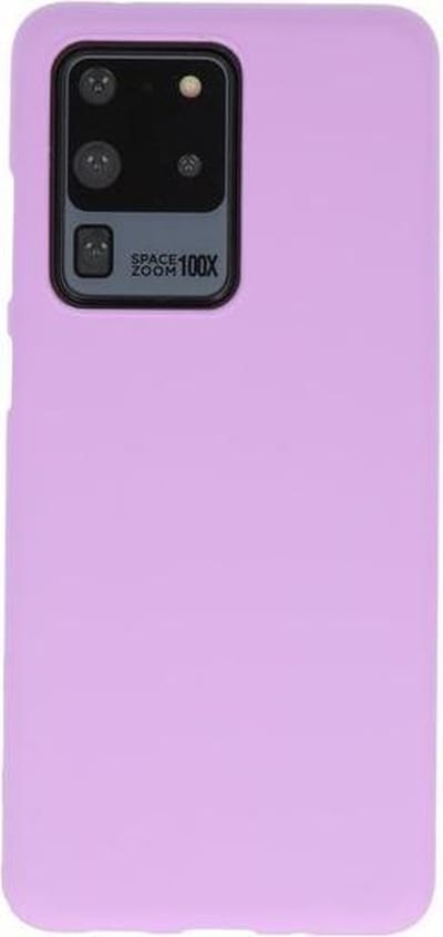 Bestcases Color Telefoonhoesje - Backcover Hoesje - Siliconen Case Back Cover Geschikt voor Samsung Galaxy S20 Ultra - Paars