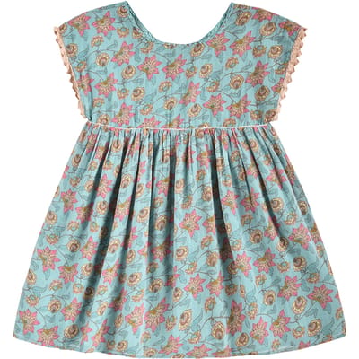 Louise Misha Dress Tapalpa Turquoise Flowers Size: 24M | Dresses Outlet | Unisex | Blauw