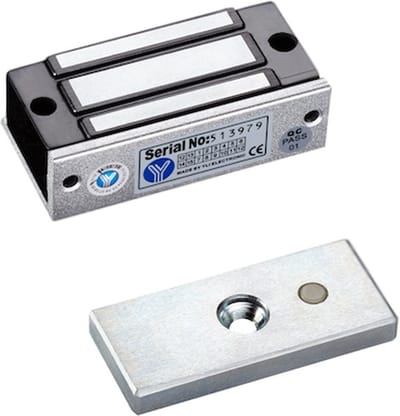 YLI YM-70N-S mini elektromagnetisch slot opbouw kleefmagneet 70KG 12/24VDC fail safe met signaal uitgang