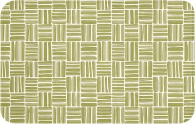 Badmat 80x50 cm - Antislip - Vlecht - Patroon - Groen - Badmatten voor badkamer - Badkamermat - Douchemat - Badkamer mat