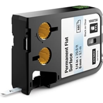 DYMO 1868738 XTL tape permanent zwart op transparant 6mm (origineel)