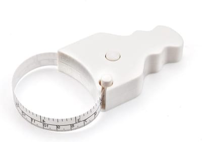 Rolmaat Meetlint - Lichaamsmeter - Kleding op maat - Intrekbaar met knop - 150 cm - Wit