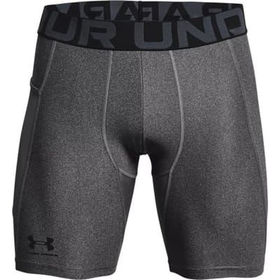 Under Armour UA HG Armour Shorts-GRY Heren Sportbroek - Carbon Heather - Zwart