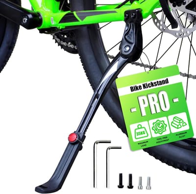 Famanu - Verstelbare aluminium fietsstandaard met 18 mm gatafstand, stabiele achtersteun voor MTB en e-bike – Zilver