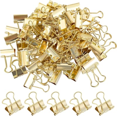 Set van 80 Vouwbare Klemmen, Metalen Binderclips en Papieren Clips, Ideaal voor Kantoor en School, Handig voor Documenten en Tassen