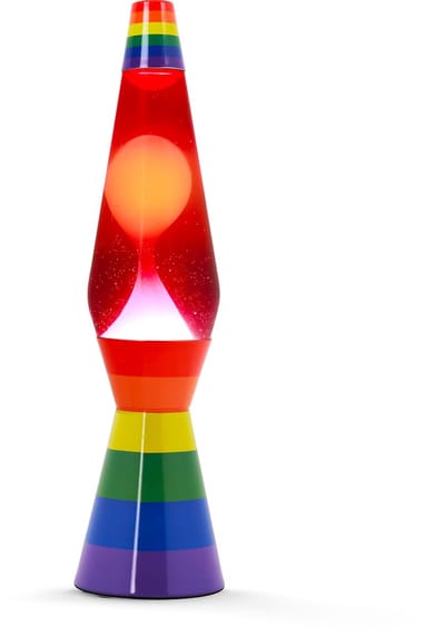 i-Total Lavalamp - Lava Lamp - Sfeerlamp - 40x11 cm - Glas/Aluminium - 30W - Love is Love - XL2185
