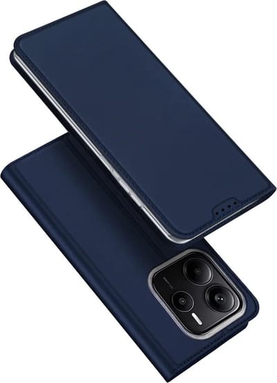Dux Ducis - Telefoon Hoesje geschikt voor de Xiaomi Redmi Note 14 5G - Skin Pro - Book Case - Donkerblauw