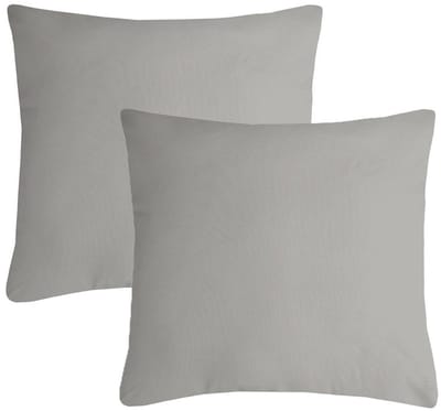 Stof Textile sierkussen Nelson - 2x - lichtgrijs - 60 x 60 cm - bank kussens - zitkussens - binnen/buiten - polyester