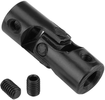Universele cardan koppeling voor motorverbinding, DIY stuurverbinding met 2 schroeven, 6 * 12 * 34mm, duurzaam metaal, ideaal voor motorprojecten en aanpassingen