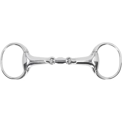 Paard Gag Ring Stangbit RVS 125mm Losse Ovale Schakel Mondstuk Paardentraining white