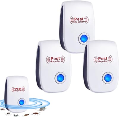 3-stuks Ultrasoon ongedierteverjager - Muizenverjager voor binnen - Ultrasoon plug-in ongediertebestrijding - Verwijdert ongedierte zoals ratten, muggen en kakkerlakken - Geschikt voor huizen, kantoren, garages, kelders en schuren - Wit