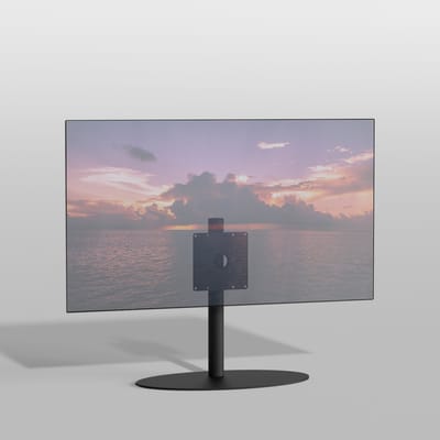 Cavus TV Vloerstatief ELLIPS 60 - zwart - hoogte 60cm – VESA 200x200