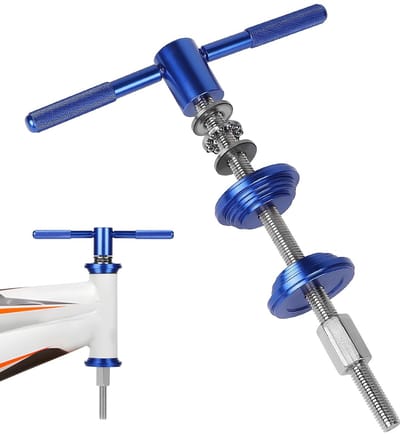 Dailygoods- Fietsdrukgereedschap CNC-aluminiumlegering - Centrale Beweging - Stuursysteem - Nauwkeurige Positionering - Duwstok - Verschillende Diameters - Lagerinstallatiegereedschap