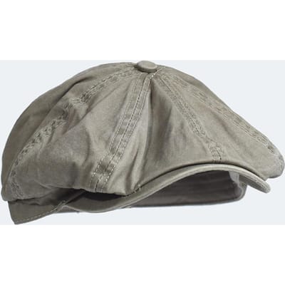 Casquette Gavroche en Coton Lavé Chapeau Octogonal Peaky Casquette Décontractée Vintage Bérets Solides Visière Chapeau Plat Gatsby Ivy gray