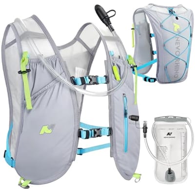Hardloop Vest - Waterrugzak - Sporten Buiten - Lichtgewicht Ontwerp - 5.5 Liter - Lichtgrijs