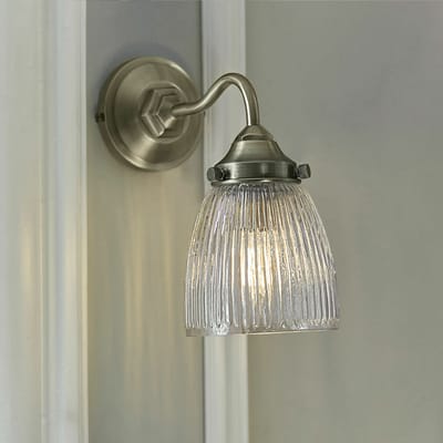 LOBERON Wandlamp Tanaelva antiekmessing/helder
