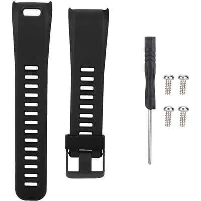 Vervangende siliconen sportarmband polsband polsband voor Garmin Vivosmart HR (Zwart) gray