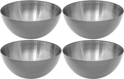 Secret de Gourmet Slakommetjes - 8x - schaaltjes - RVS - D13 x H6,4 cm
