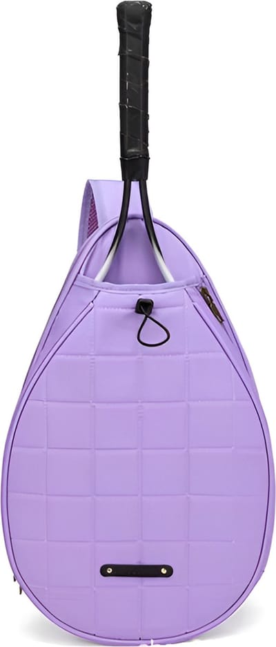 CarryQuest® - Tennistas - Tennisracket Schoudertas - Paars - Polyester - Squash - Tennis Rugzak - Badminton - Pickleball - Padel - Racketsporten - Duurzaam en Stijlvol