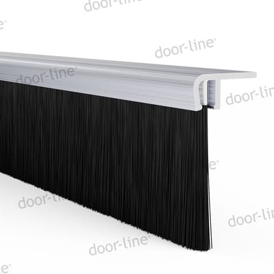 Stripborstel met F-profiel | Voor afdichting van kieren, haaks profiel 90 | Lengte: 1000 mm | Zichtbare haarlengte: 32 mm | Totale hoogte: 39,5 mm