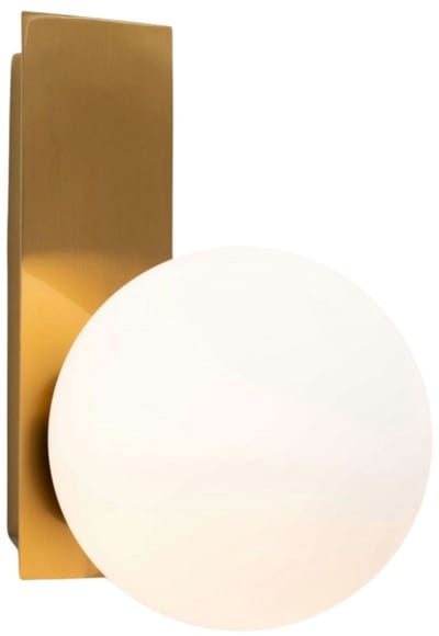 Kosilum - Oromia - Wandlamp - Messing en wit - Glas en roestvrij staal