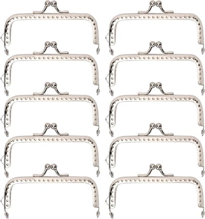 10 Stuks Metalen Handtasframe, 8,5 cm, Retro Sluiting voor Clutch en Portemonnee DIY Creaties en Handwerk Benodigdheden