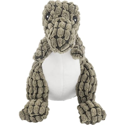 Hond Piepend Speelgoed Tanden Reinigen Bijtbestendig Interactief Dinosaurus Vorm Pluche Puppy Kauwspeelgoed S marineblauwe kleur