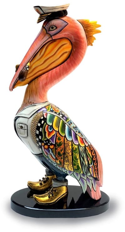 Toms Drag Grote vogel, pelikaan "Petros"