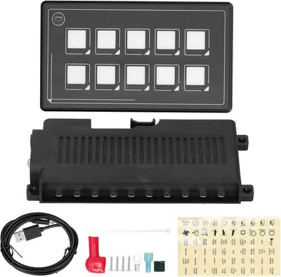Membrane Control Switch Paneel met Bluetooth APP Besturing en Achtergrondverlichting voor RV en Boot - 10P LED Touch met Ingebouwde PPTC