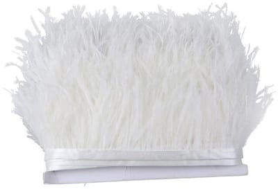 Dailygoods- Fringe Zachte Veerrand - Decoratie voor Kleding/Huis/Tassen/Hoeden - Handgemaakt - Lichtgewicht - Lengte 92 cm - Veren