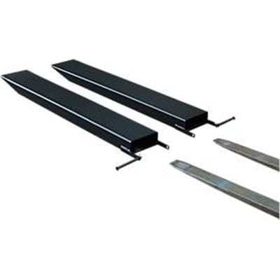 Vorkverlenging voor transportwerktuigen, open uitvoering, L 1600 x B 125 x 50 mm, zwart