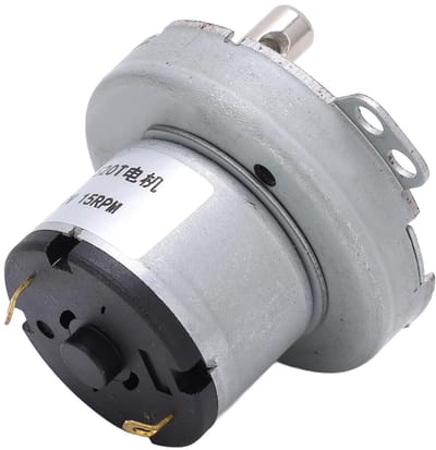 DC Reductiemotor - Kleine Motor - Elektronische Apparaten - Zelfremmend - 15 RPM - Zilver