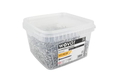 Wovar Voordeelemmer Tuinschroeven RVS 410 4.0 x 40 mm Torx 15 Deeldraad | 1750 stuks | Houtschroeven