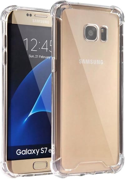 Hoesje geschikt voor Samsung Galaxy S7 Edge - Back Cover Transparant Shockproof