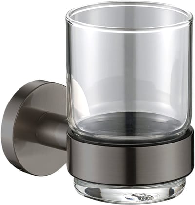 Plieger Vigo Bekerhouder – Glazen Beker – Bekerhouder Badkamer – Wandmontage – 10 jaar garantie – Geborsteld Gunmetal