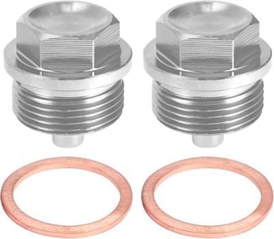 2 Set M24x1.5 Oil Drain Plug - Aluminium - Zilverkleurig