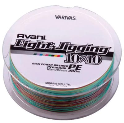 Varivas Avani Light Jigging Pe 10x10 Gevlochten Vislijn 200 M Veelkleurig 0.300 mm