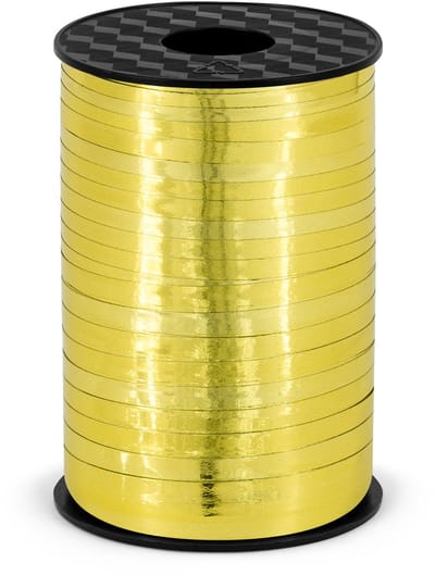 Sierlint kunststof - goud - 5 mm x 225 meter - cadeaulint & hobbylint - hobby/knutselen - decoratie - inpakken