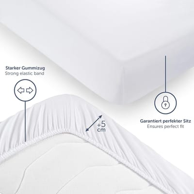 Zacht Microvezel Hoeslaken 140x200 cm - tot 25 cm Matrashoogte - Hoge Hoek - Perfecte Pasvorm - Heerlijk Zacht - Hoeslaken Wit - Set van 2