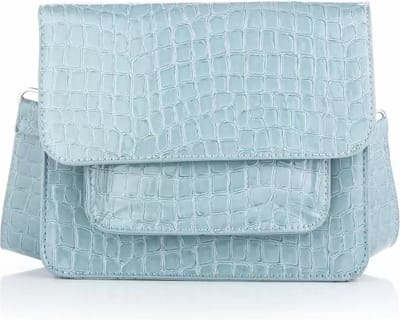 Bijoutheek Tas Crossover Tas Croco Glans Blauw