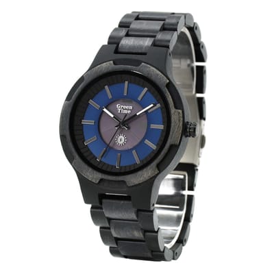 GreenTime - Solar ZW155F - Houten horloge - GreenTime - 42 mm - FSC hout - Eenvoudig op maat te maken - Werkt met elk soort licht - 24 maanden garantie - Duurzaam horloge merk - Wooden watch - Verpakt in een duurzame geschenkbox