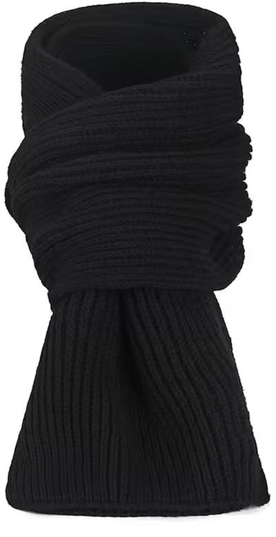 Sjtoer® - Elegante winter sjaal - Zwart - voor Mannen en Vrouwen - Effen Kleur - Gebreide Stijl - Kerstcadeau - Feestdagen